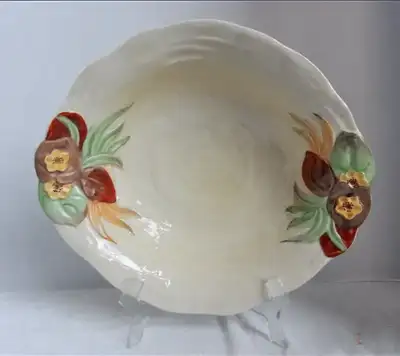 Clarice Cliff signed Art Deco bowl  10" - Orillia, View more