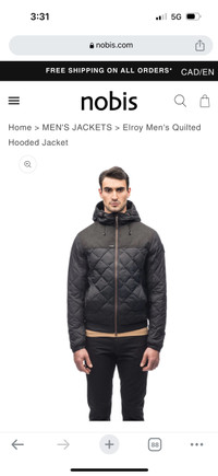 Nobis Elroy men’s quilted hooded jacket