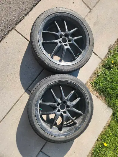 Selling a pair of used All Season GT Radial Champiro UHPAS tires on rims. The tires have only been u...