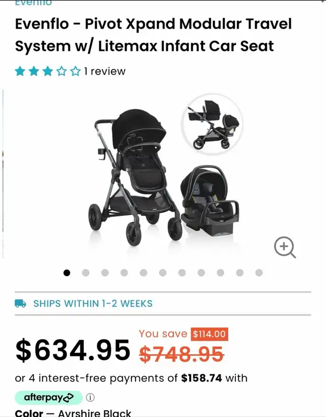 Stroller- Evenflo Pivot Xpand Move-out sale