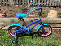 14” Girls Bicycle with Training Wheels ASIS