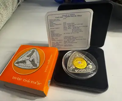 5000 Korún Slovakia 2001 Gold + silver/platinum coin under spot!, View more
