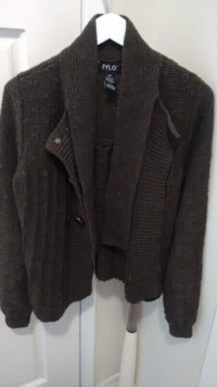 Chocolate Brown Ladies Cardigan Size Small (OBO)