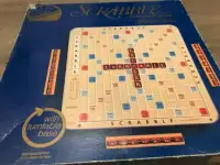 Vintage Deluxe Scrabble Game with rotating board