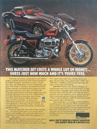 1979 Harley-Davidson XLH-1000 Sportster Original Ad 