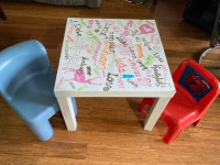 IKEA Kids Table and 2 Chairs - 22" x 22" x 18"H Good condition
