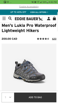 Eddie Bauer Lukla Pro waterproof hikers (bnib)