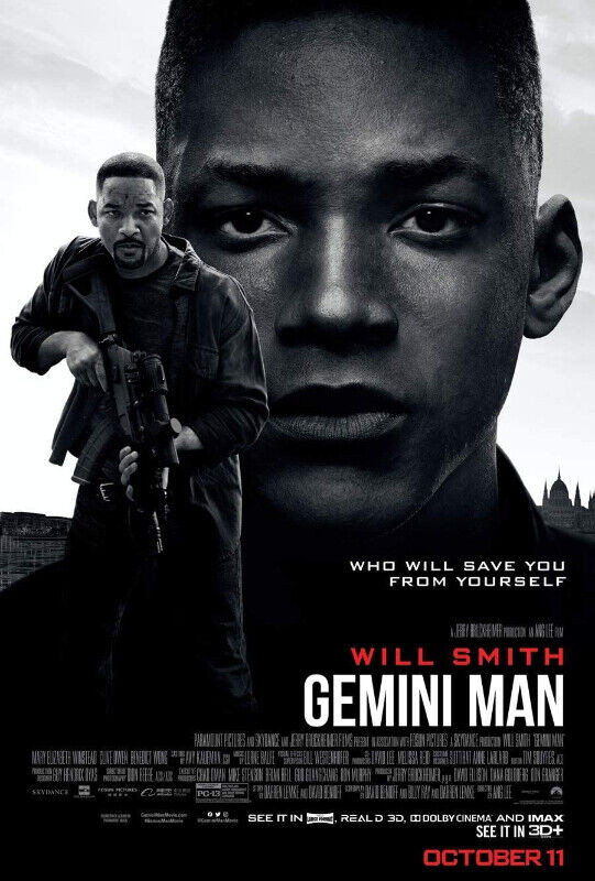 GEMINI MAN (2019) ORIGINAL MOVIE POSTER in Arts & Collectibles in Truro