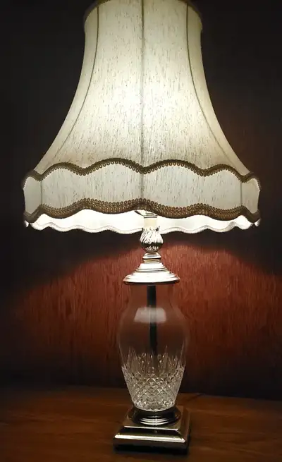 1970s Cristal d'Arques "Longchamp" Crystal Table Lamp - France, View more