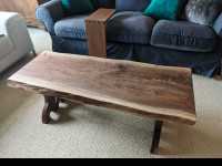 Walnut live edge coffee table for sale