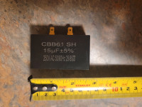 Capacitor CBB61 SH , 15 microF  for fridge relay