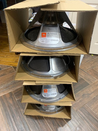 4 JBL  DRIVERS.  2268HPL  ( Blown for Recone )