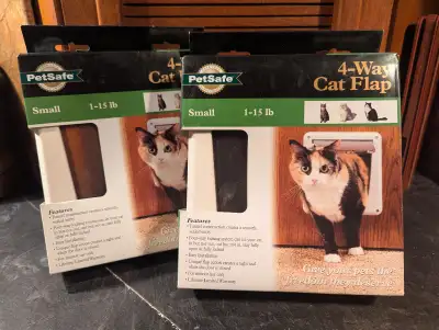 Portières à bascule pour chat ou petit chien (1 à 15 lbs), de marque ' PETSAFE - 4 Way ' Facile d'in...