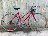 Classic bright red step-through road bike fully refurbished MINT