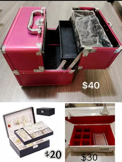 I have 3 new jewelry/money organizers for sale. The aluminum silver box is $30. The dimensions: 10.7...
