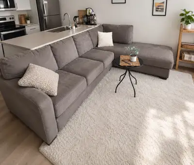Ashley Stylish Grey Sectional Sofa, View more