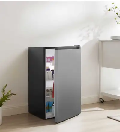 insignia 3.3 cu in freestanding bar fridge stainless steel, View more