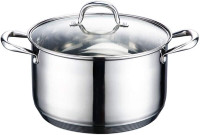 Stockpots with Lid Stainless Steel Cookware 8 Quart - Glass Cove