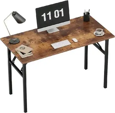 Sheraf Folding Table Rustic Wood Top., View more