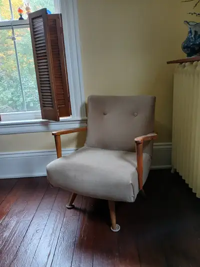 Vintage mid-century modern swivel chair, View more