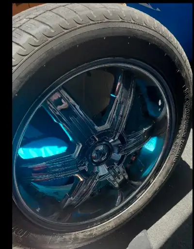 Selling 4 used tires with 20 inch rims Brand Pirelli Scorpio Tires $700 5 Bolt 275/45R20 11H Message...