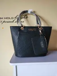 Guess Logo Tote Black - Authentic 
