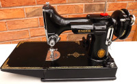 1951 SINGER 221 FEATHERWEIGHT SEWING MACHINE: FULLY SERVICED!!