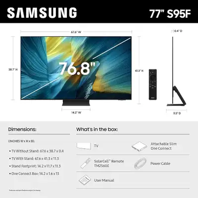 MEGA CLEARANCE SALE ON SAMSUNG 77" S95F 4K SMART QD-OLED TV, View more
