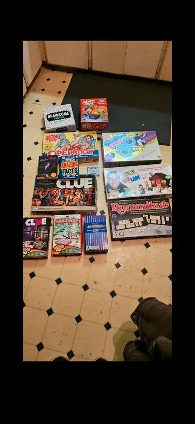 Abunch of random board games $10 for all, View more