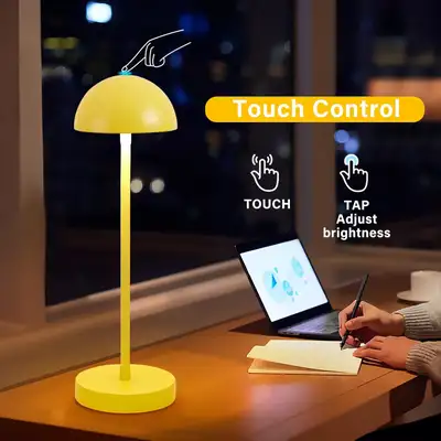 Cordless Mushroom Shape Rechargeable Table Lamp, View more