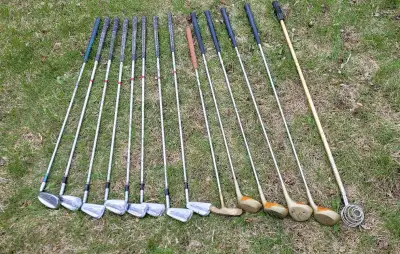 Bâtons de golf, sac et chariot, View more