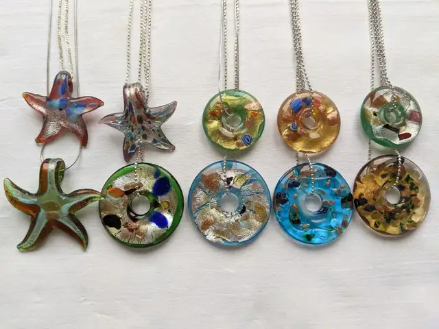 Murano Glass Pendants on Leather or Silver Chains $7 to $24 in Jewellery & Watches in Oakville / Halton Region - Image 6