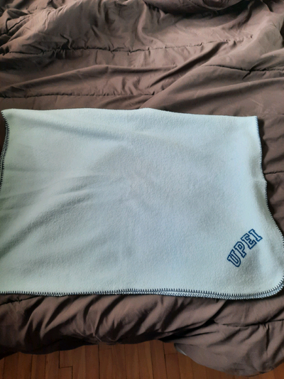 Blue fleece baby blanket, View more