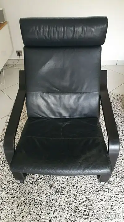 POEM (Poang) Leather Chair, View more