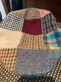 Hanna Hats Donegal Ireland Patchwork Wool Tweed Newsboy XL