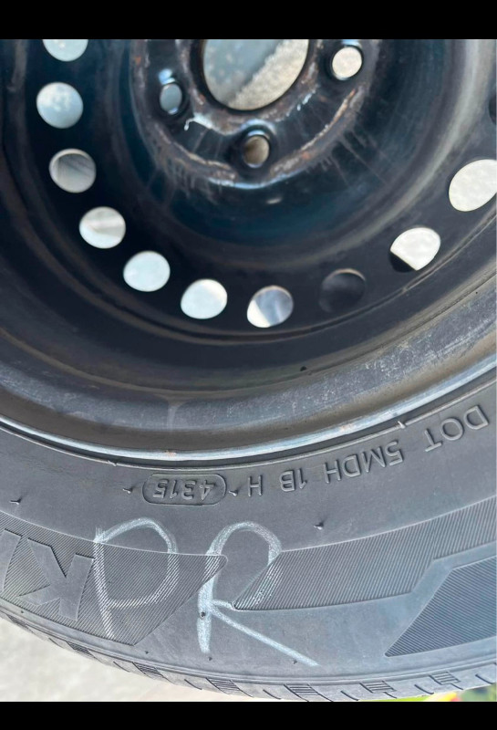 15” Steel Rims + Hancook Tires in Tires & Rims in Hamilton - Image 3