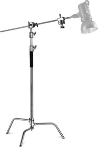 Pro 100% Stainless Steel Heavy Duty C Stand with Boom Arm, Max H