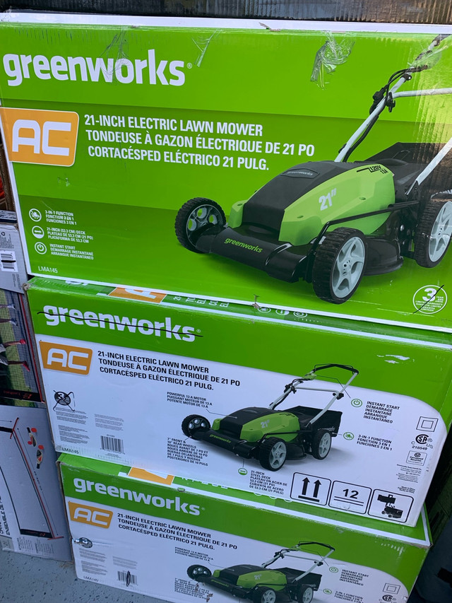 Brandnew Greenworks 13A 21" 3in1 Corded Lawnmower in Lawnmowers & Leaf Blowers in Mississauga / Peel Region - Image 2