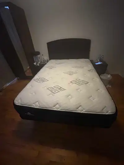 Double bed frame + mattress , View more