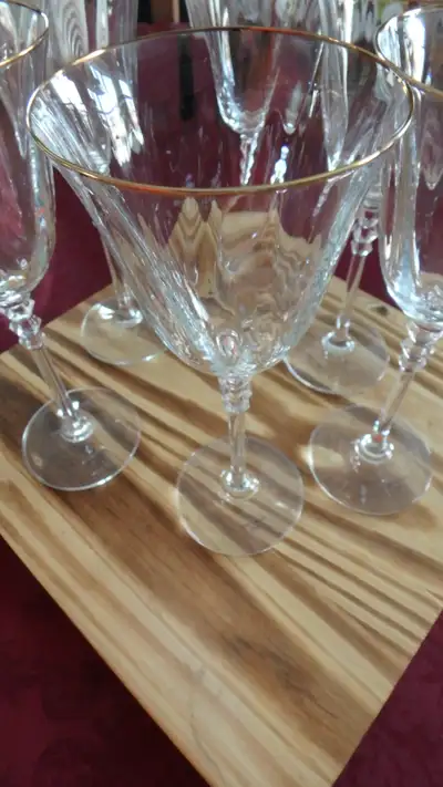 NEW Mikasa "Sonata" Crystal Wine Glasses (6qty) - Asking $65, View more