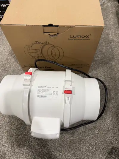 Pair of 6 inch inline fans one new one used new one $100 used one $60 take both $140 firm not negoti...