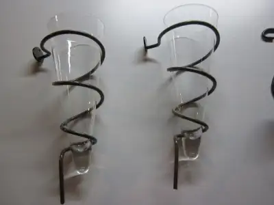 Vente de garage =Chandelier , déco en verre et fer forgé, View more