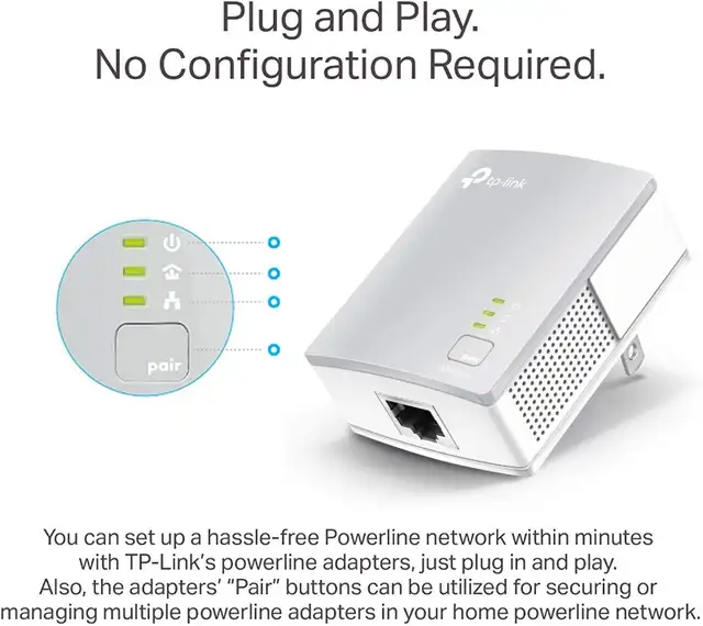 TP-Link AV600 Powerline Ethernet Adapter (TL-PA4010 KIT) in Networking in City of Toronto - Image 3