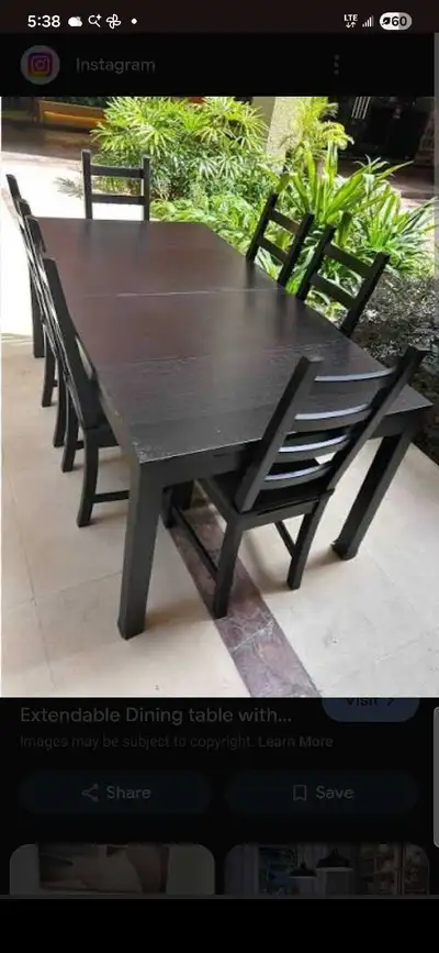Dinner Table plus 6 chairs, View more