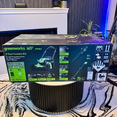 Greenworks Lawn Mover Pro 80V - 3 Piece Combo - *BRAND NEW*, View more