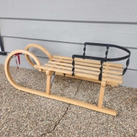 Vintage Wooden Sled Red Deer Alberta Preview