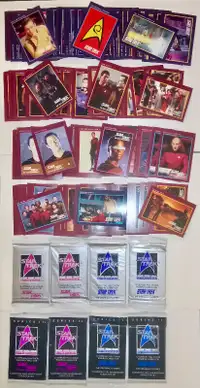 Star Trek 25th Anniv. Series 1+2 - 8 Sealed Packs + 161 Singles