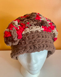 Fall is here, keep warm with hand-knit hats and scarf