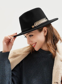 Gear up! Ladies elegant dress hat, jazz hat, cowgirl hat, stampe