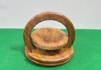 Foldable Wooden Basket 1 Compartment Rosewood Trivet to Basket /